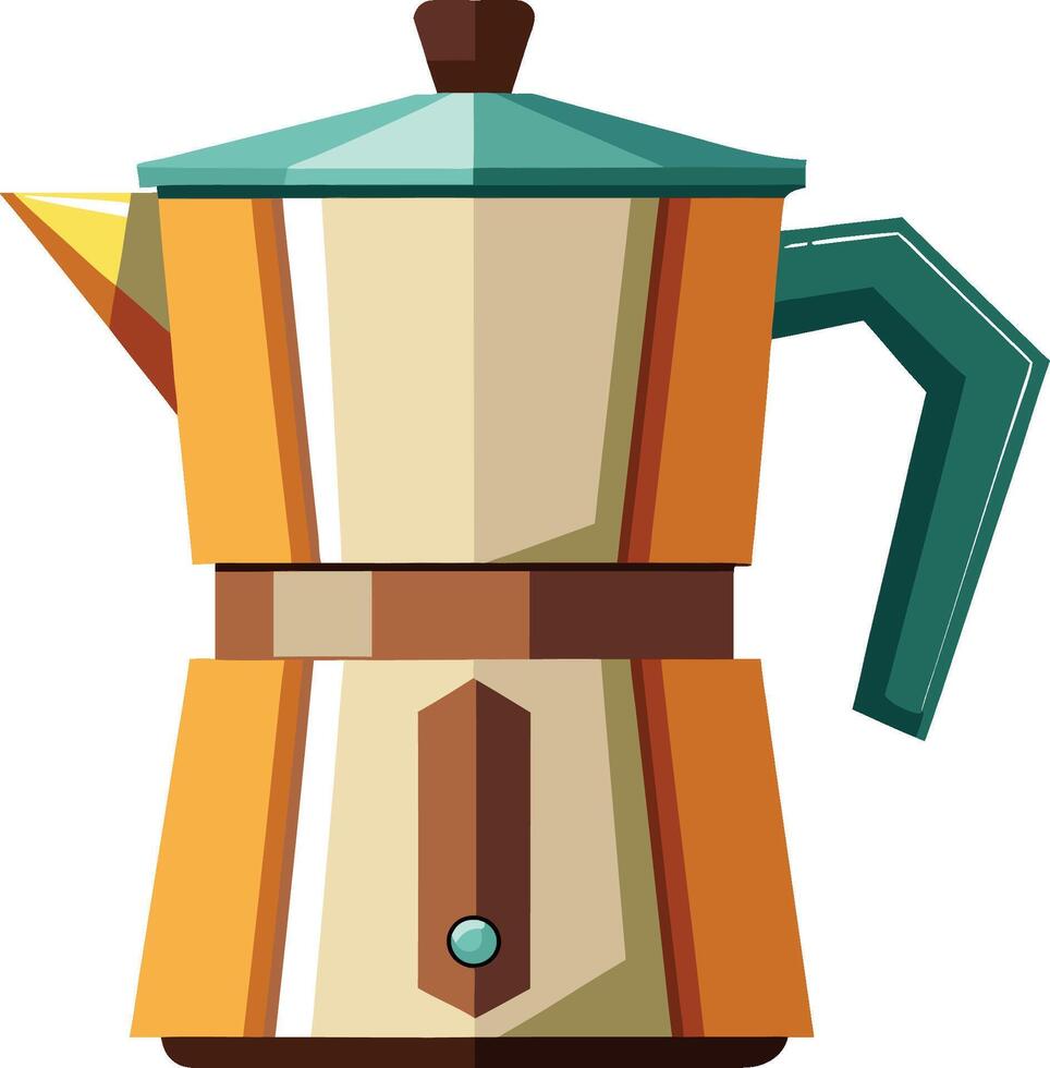 Modern Coffee Maker Design on White Background vector