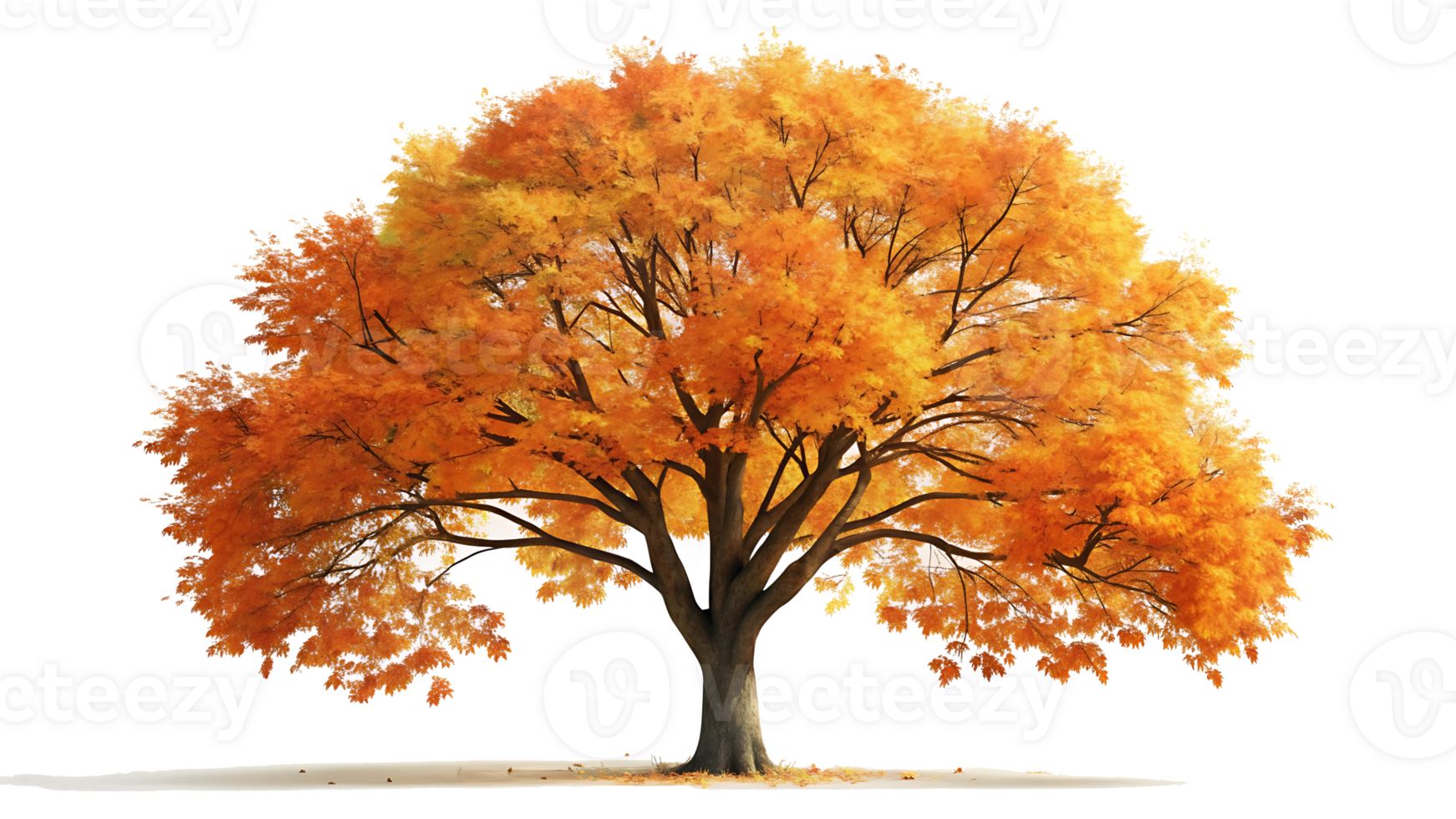 A Autumn tree and on transparent background png