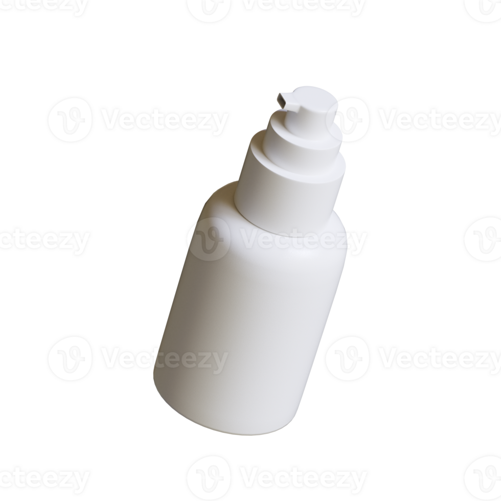 Cosmetics Packaging Bottle Jar 3D Rendering White Blank Mockup png