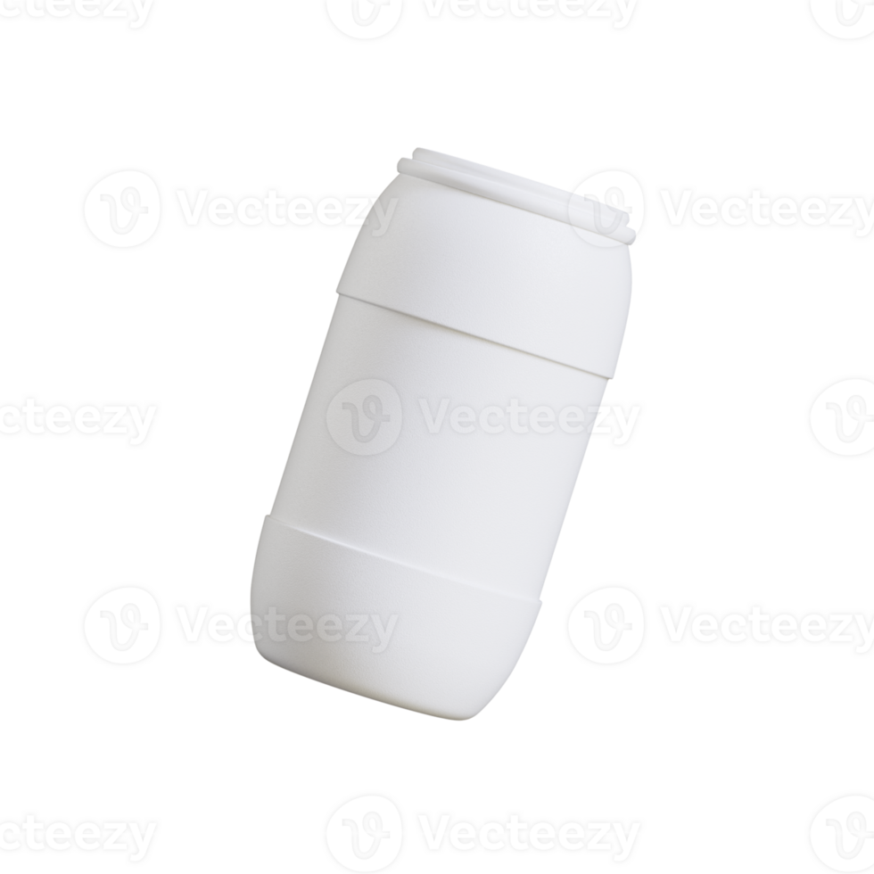 3D rendering container plastic png