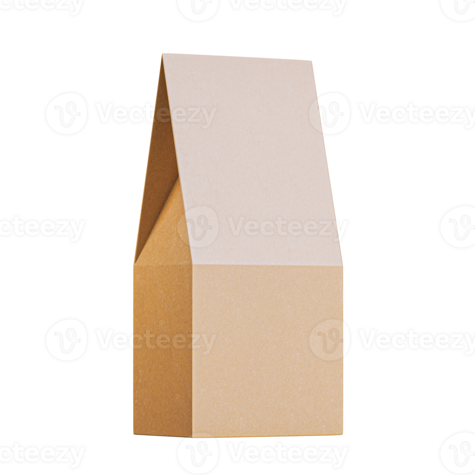 kraft paper bag isolated on transparent background png