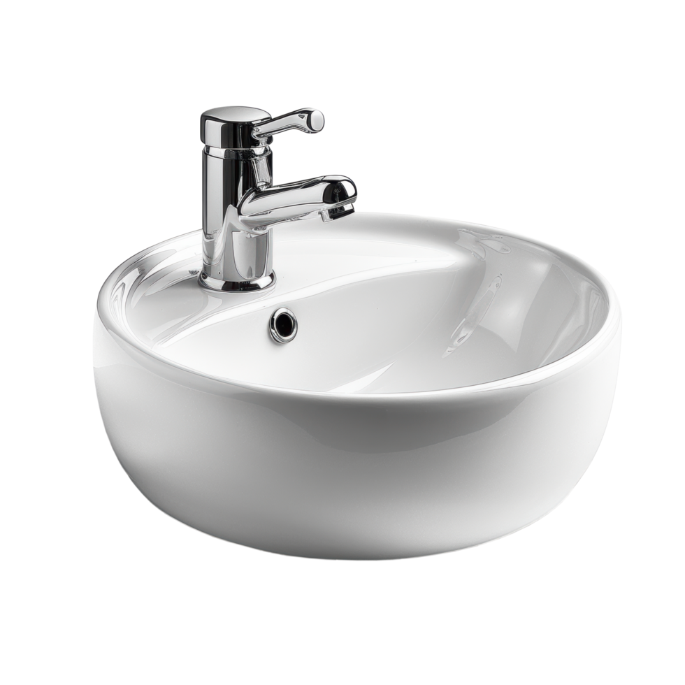 Circle wash basin for bathroom object clip art and element png