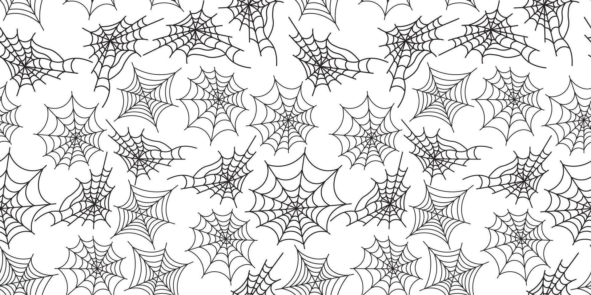 cobweb halloween pattern on white vector