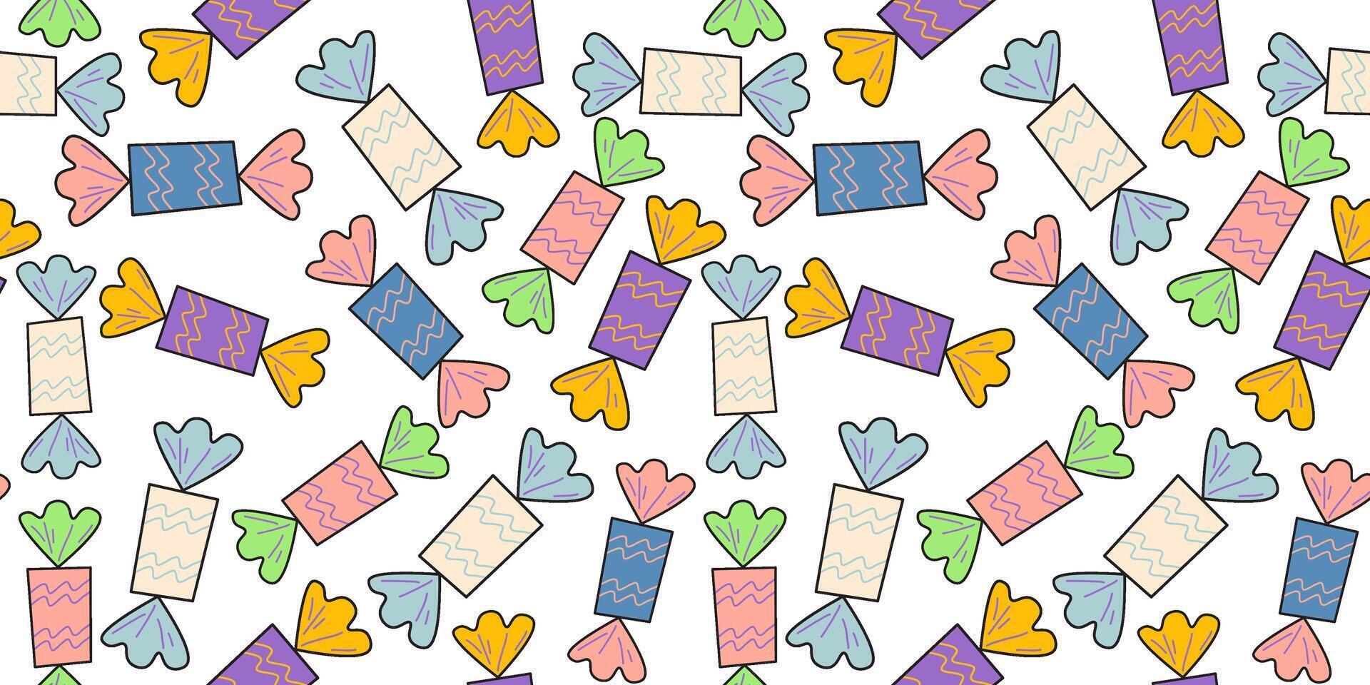 candy seamless pattern vector