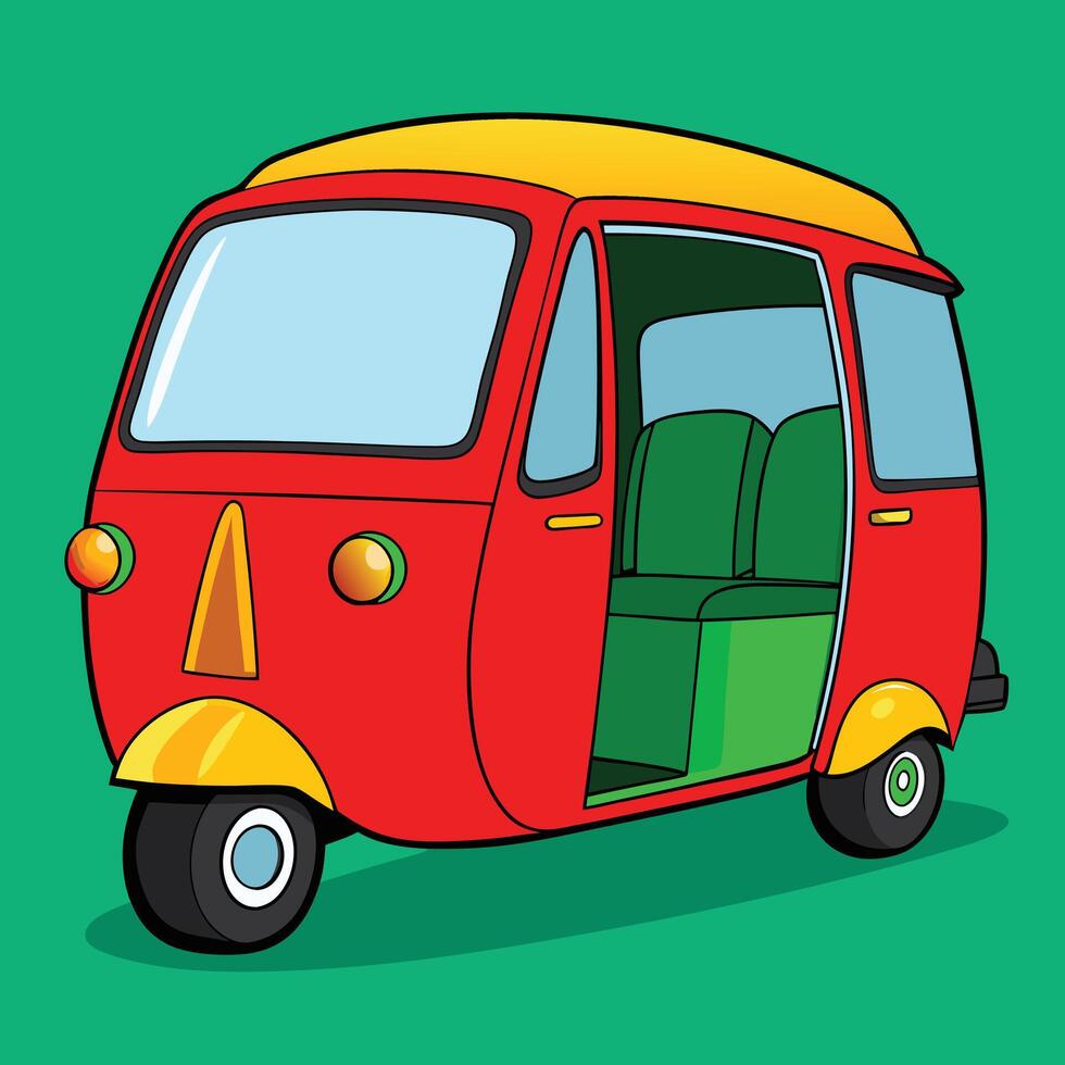 Single red auto art illustration vector