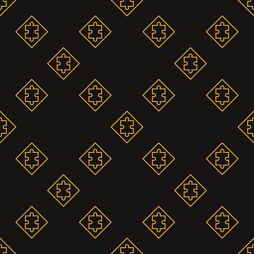 Jigsaw Puzzle Pieces minimal linear seamless pattern vector