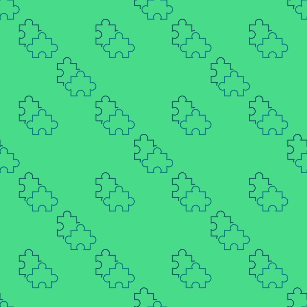 Pair of Jigsaw Puzzle Pieces linear seamless pattern vector