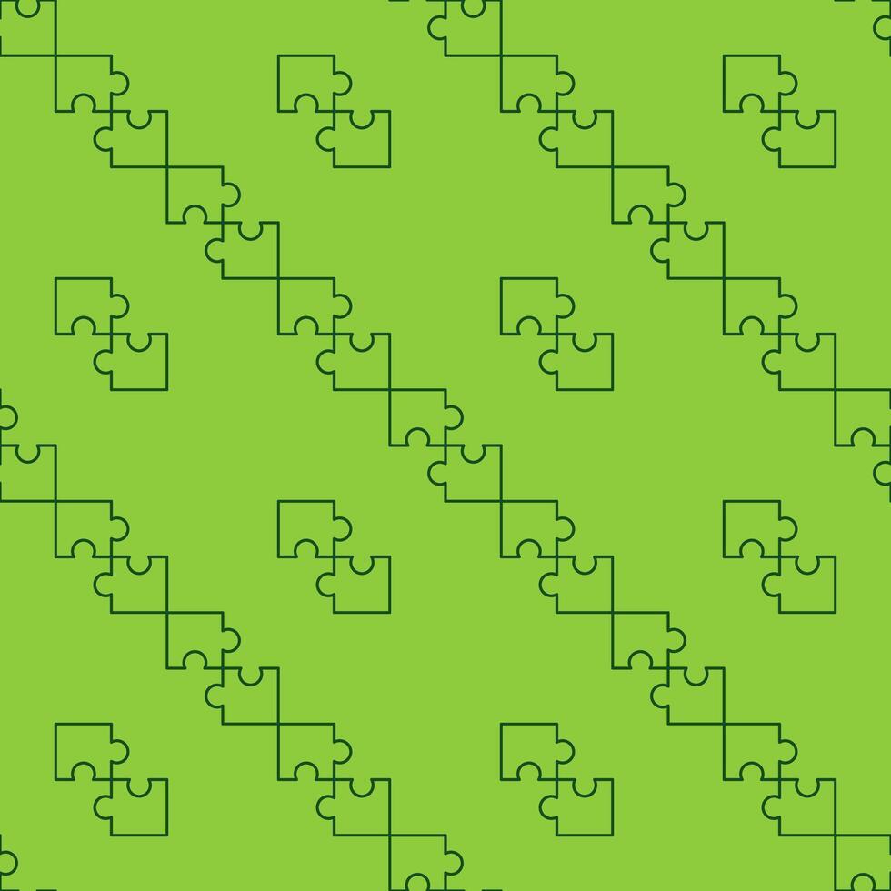 Two Jigsaw Puzzle Pieces linear seamless pattern vector