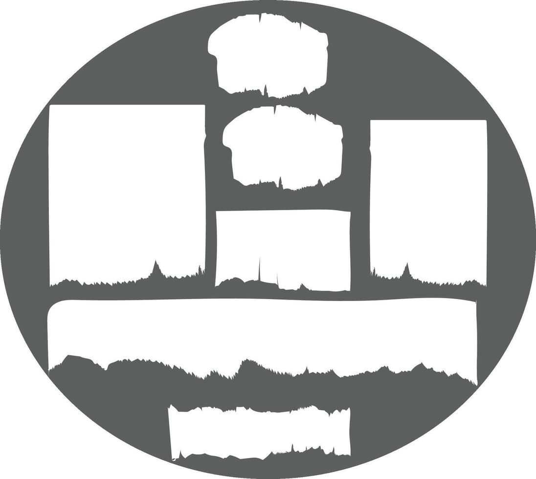 A set of four different shapes in a circle vector