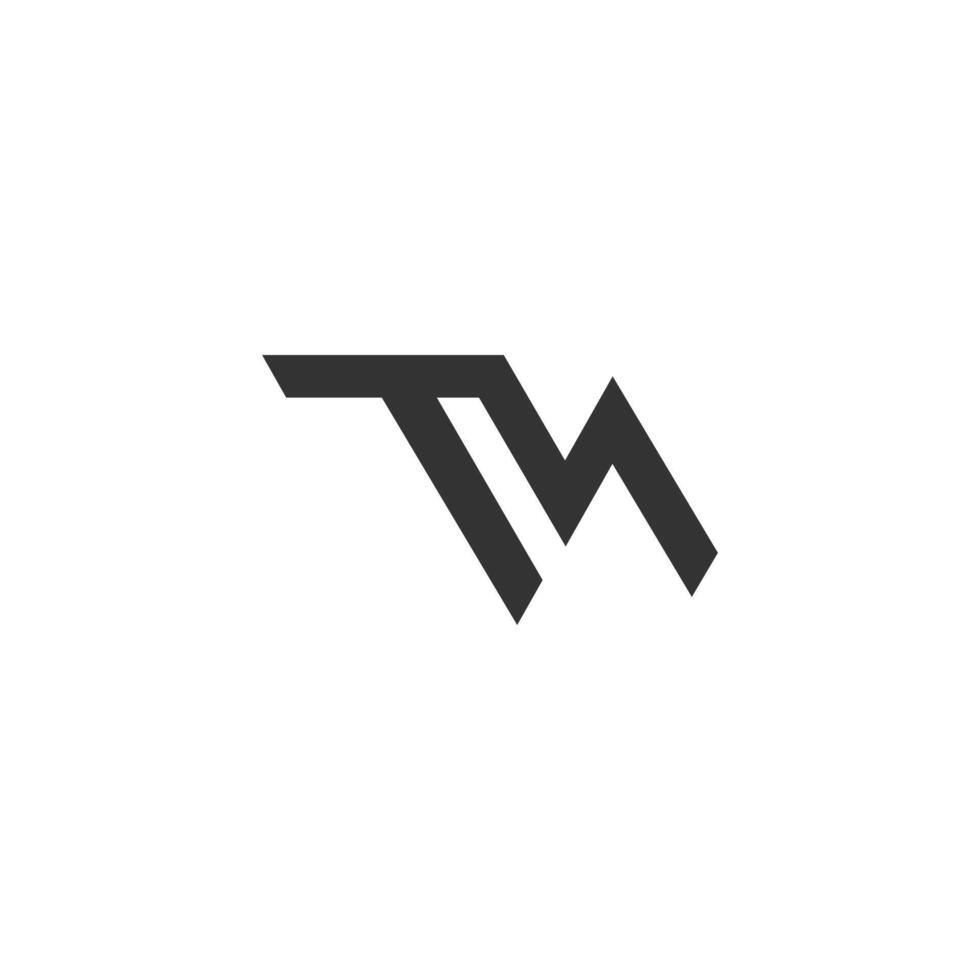 Initial letter tm or mt logo design template vector