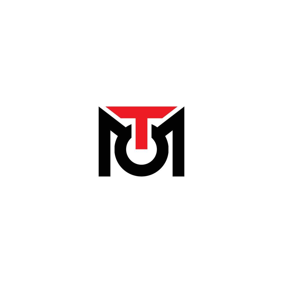 MT, TM, Abstract initial monogram letter alphabet logo design vector