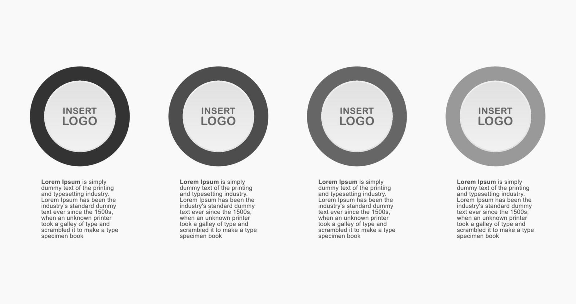 Blank Circle Template Pattern Presentation vector