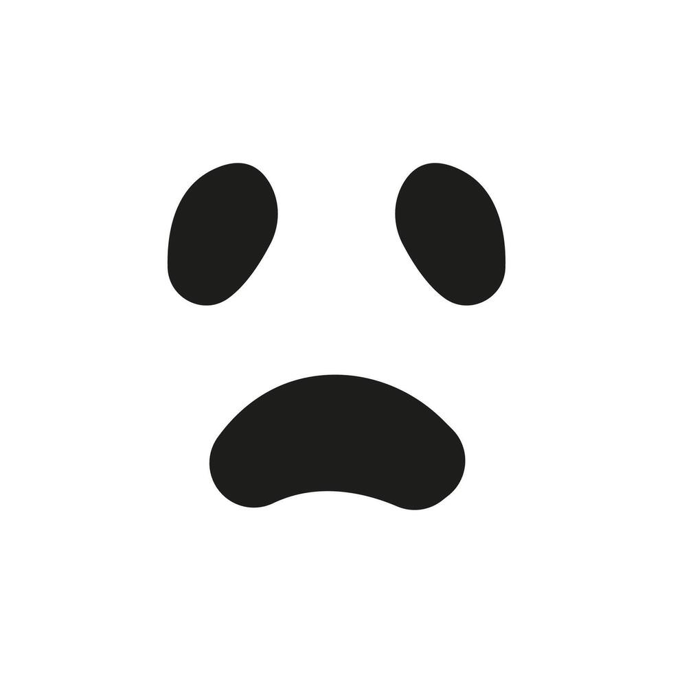 Scary and funny face of a Halloween pumpkin or ghost. collection vector