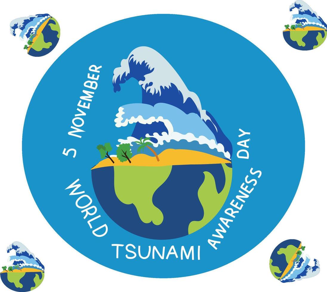 world tsunami awareness day vector
