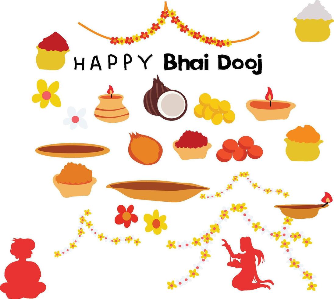 Happy bhai dooj vector