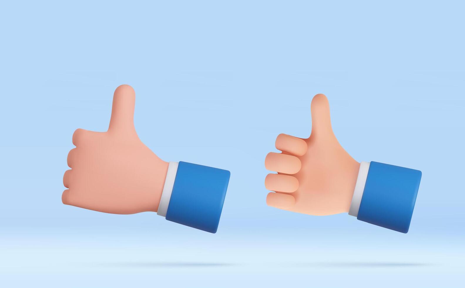 3d Cartoon character hand vector