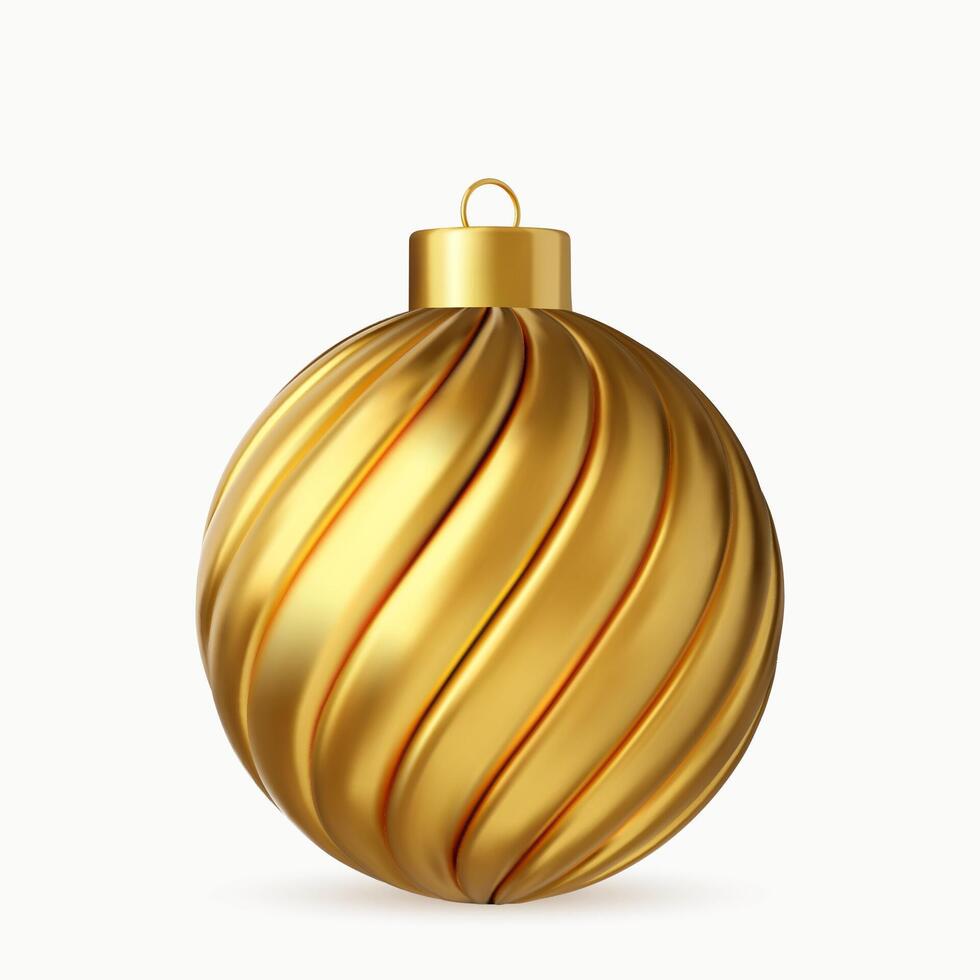 Gold Christmas ball vector