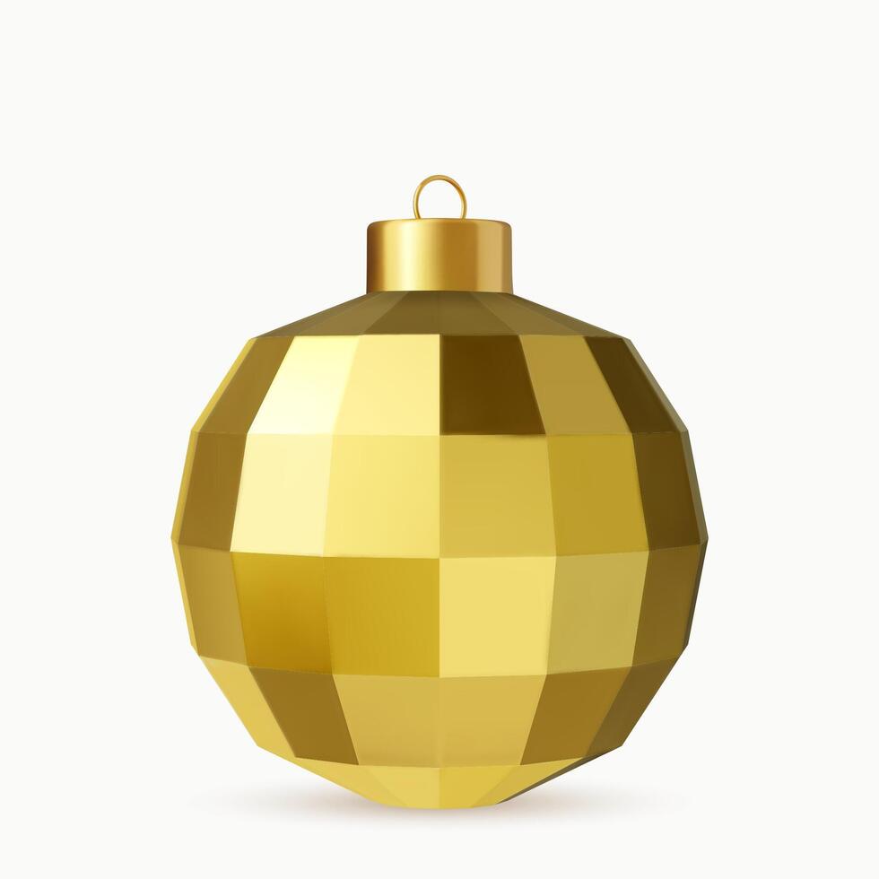 Gold Christmas ball vector