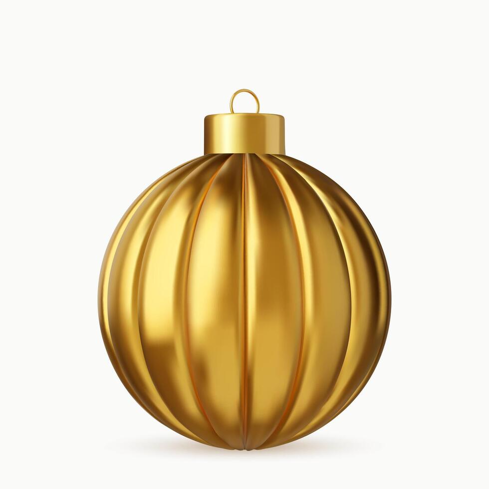 Gold Christmas ball vector