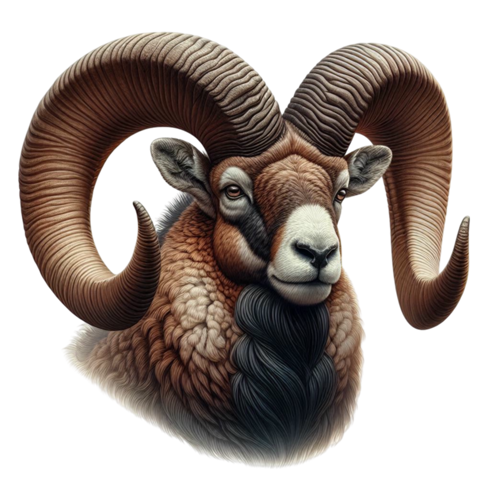 Ram with Big Horns png