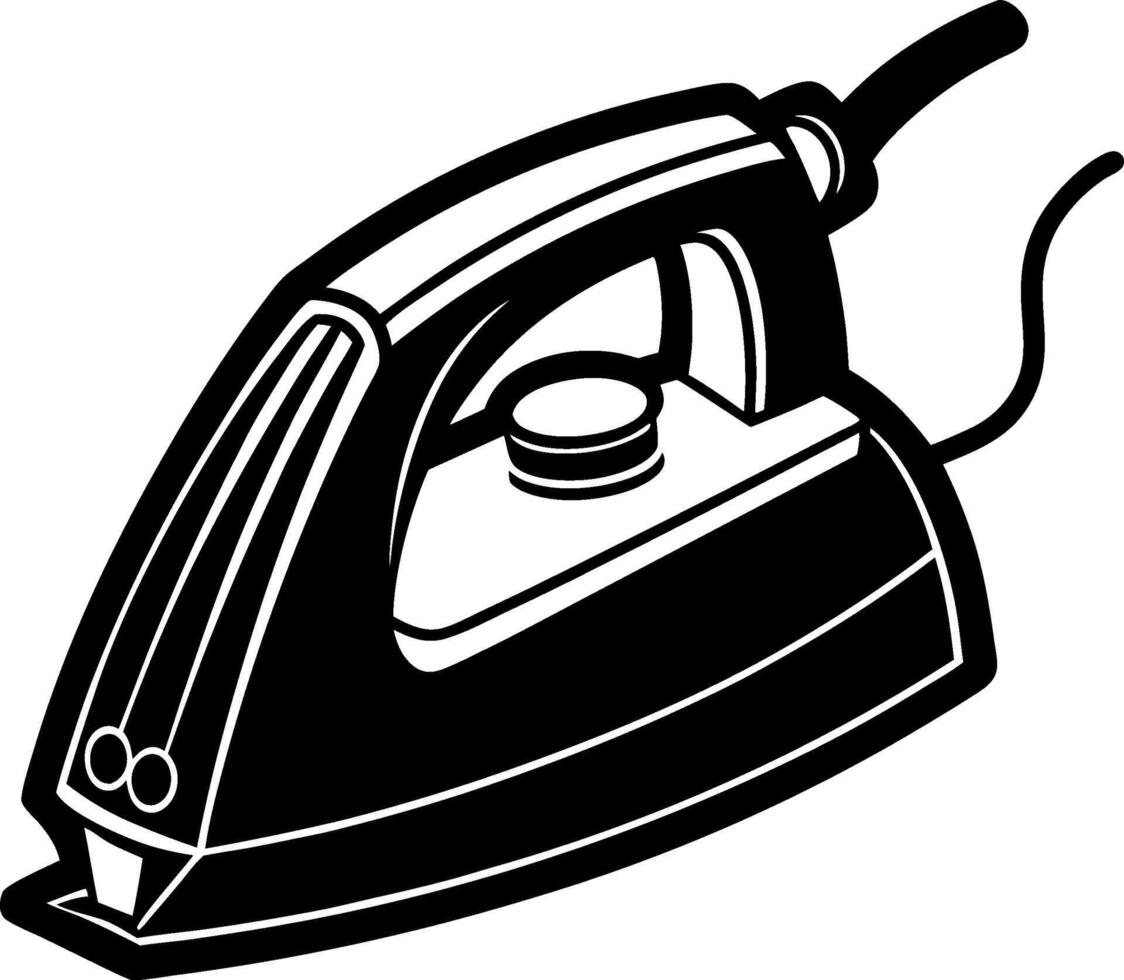 Electric iron silhouette icon design vector
