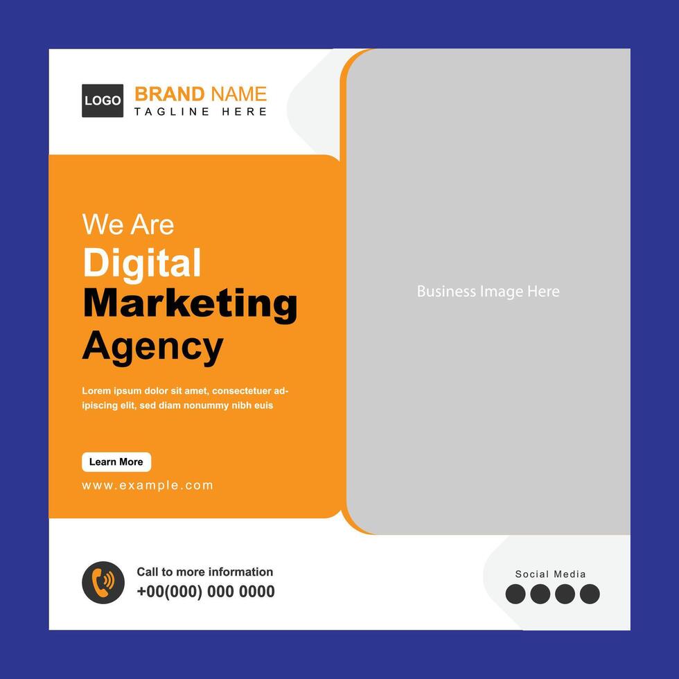 Digital Marketing Agency Social Media Post vector