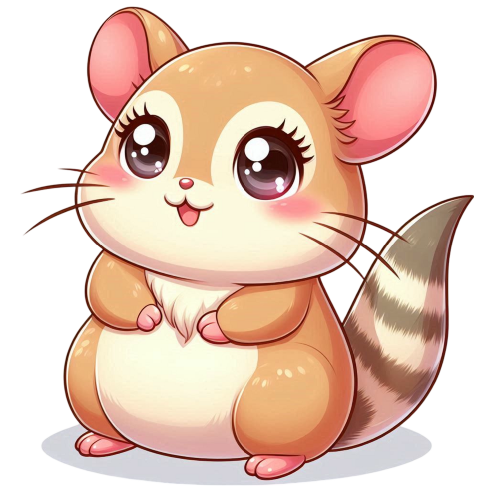 Cartoon Mouse with Big Eyes and a Big Nose png