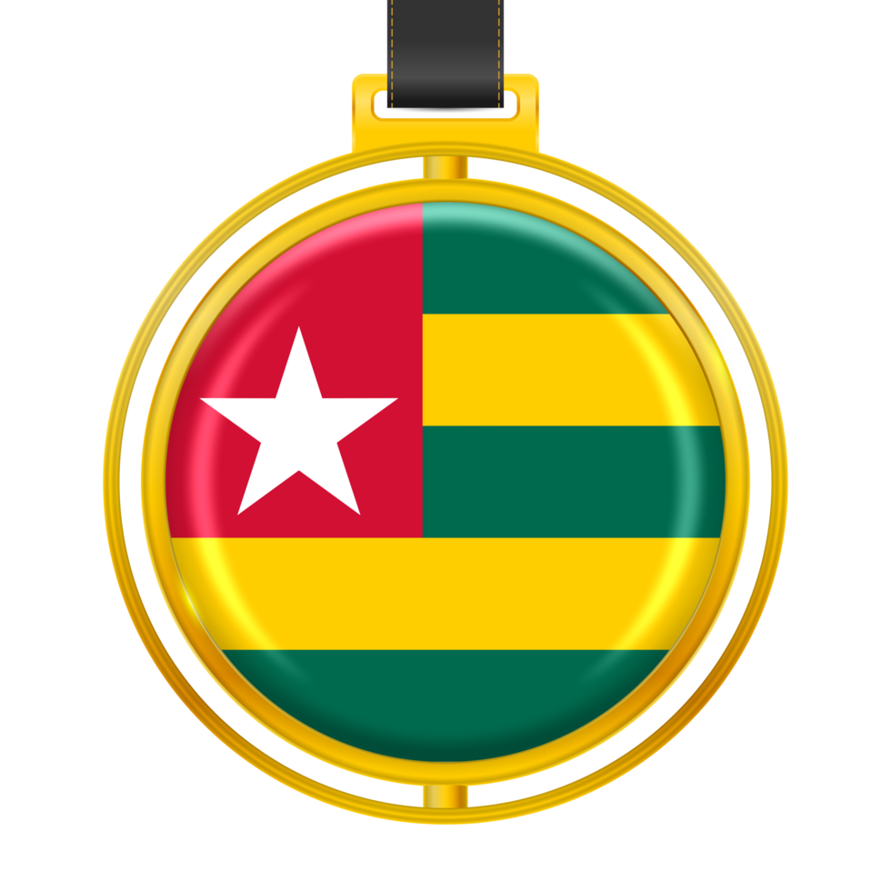 Badge with the colors of the Togo flag png