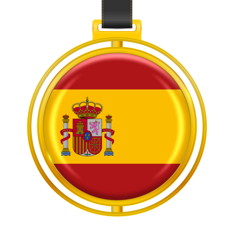 Badge with the colors of the Spain flag png