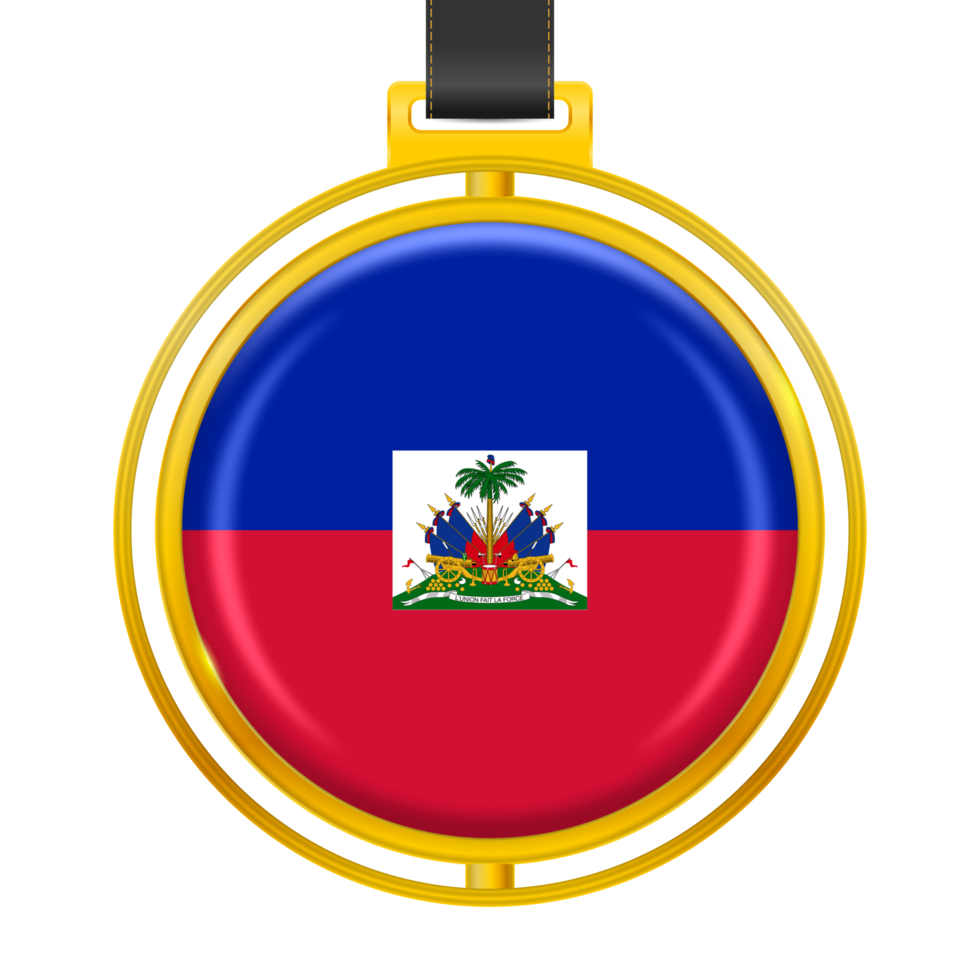 Badge with the colors of the Haiti flag png