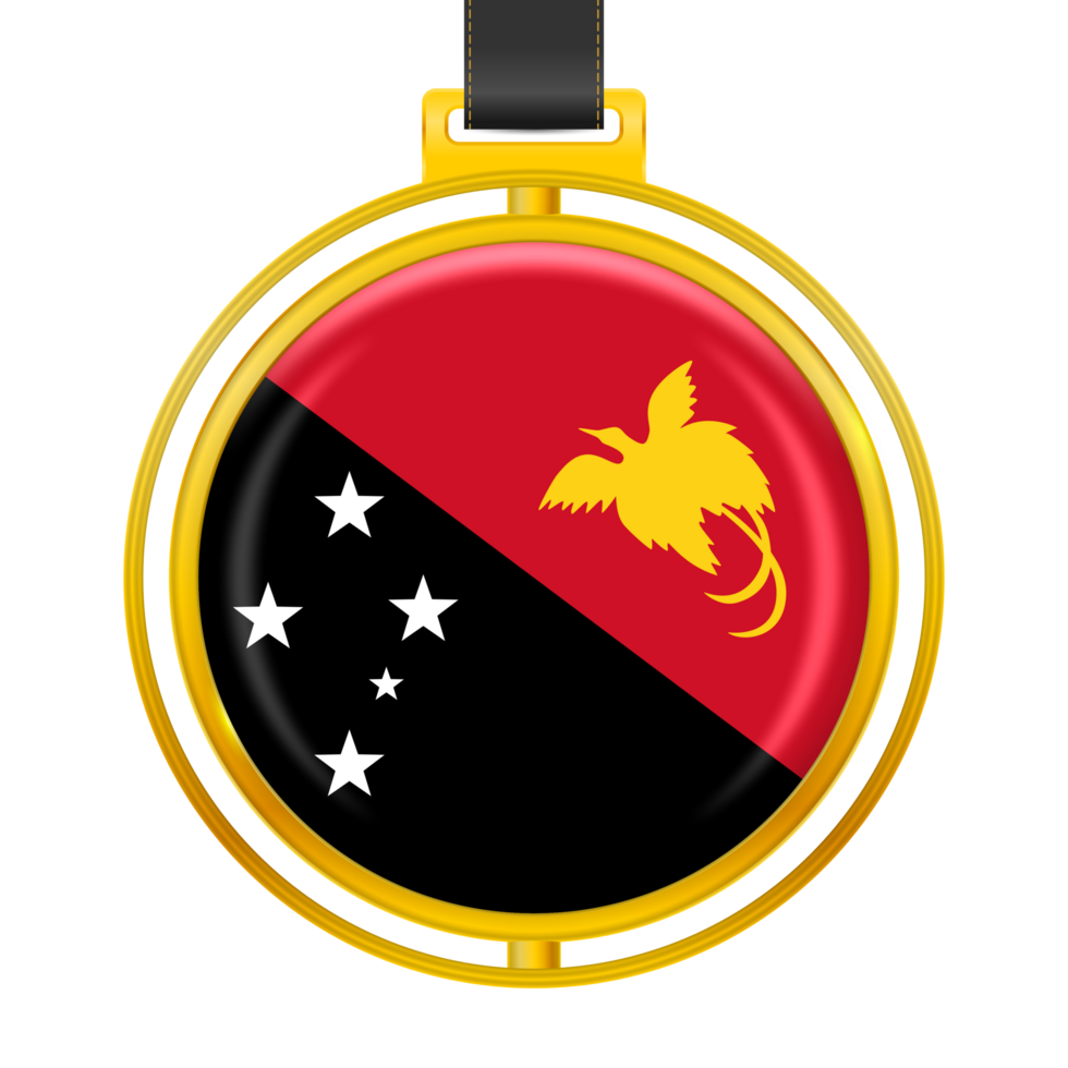 Badge with the colors of the Papua New Guinea flag png