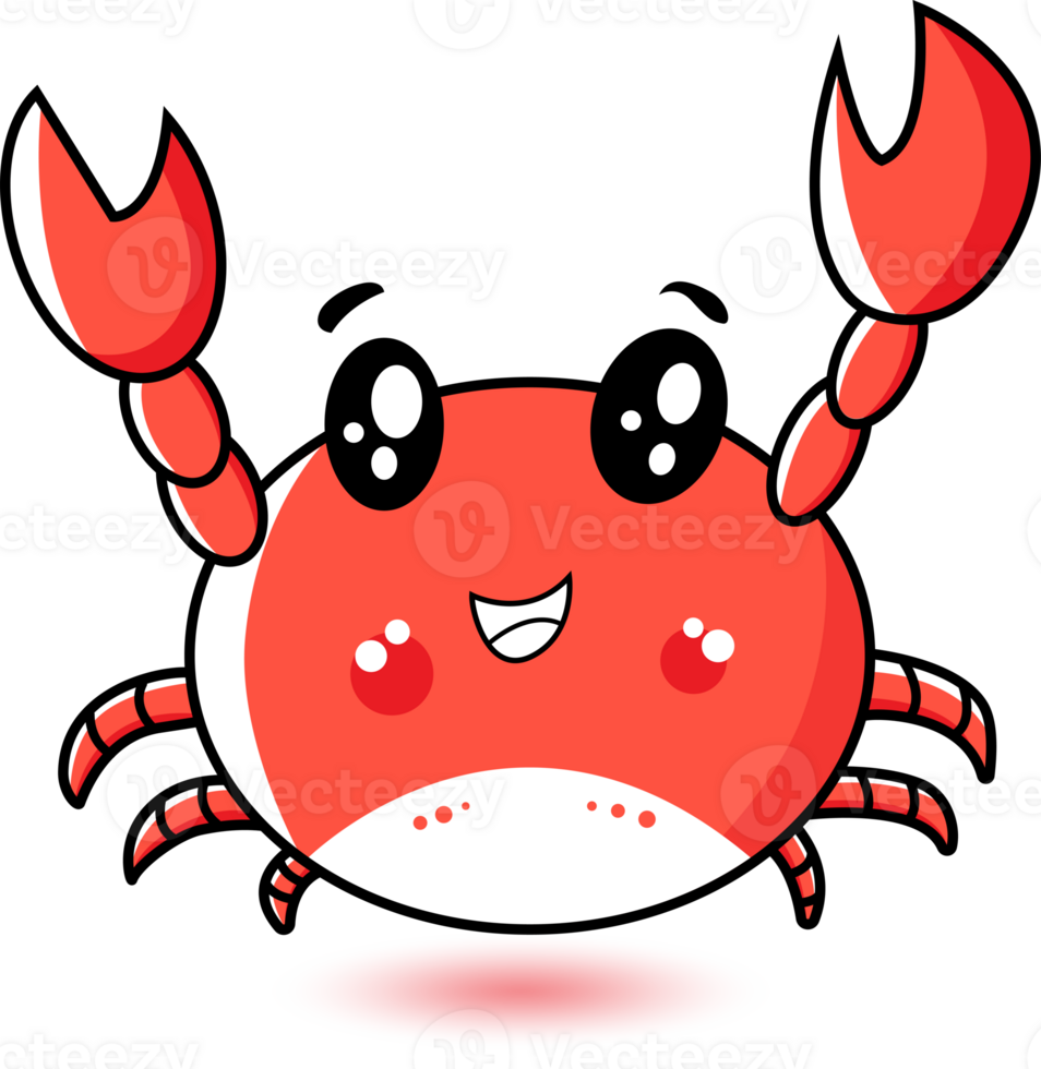 red cute crab png