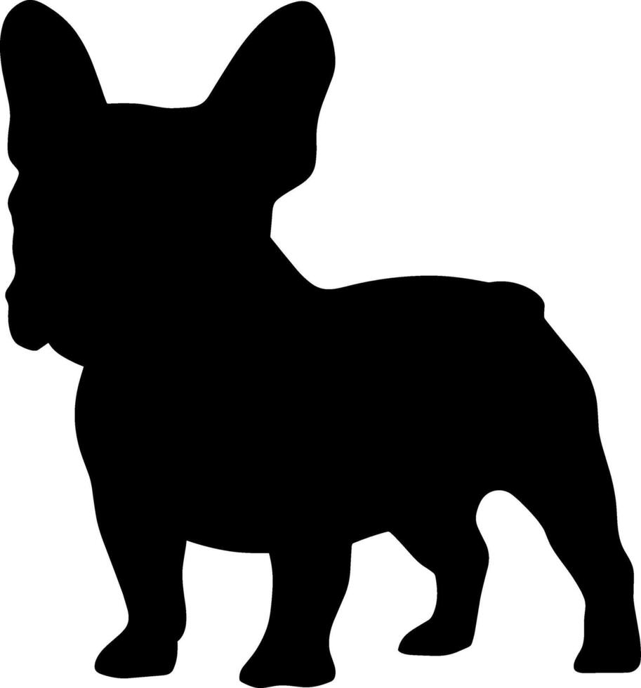 French bulldog dog silhouette vector