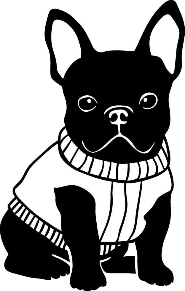 French bulldog dog in sweater vector