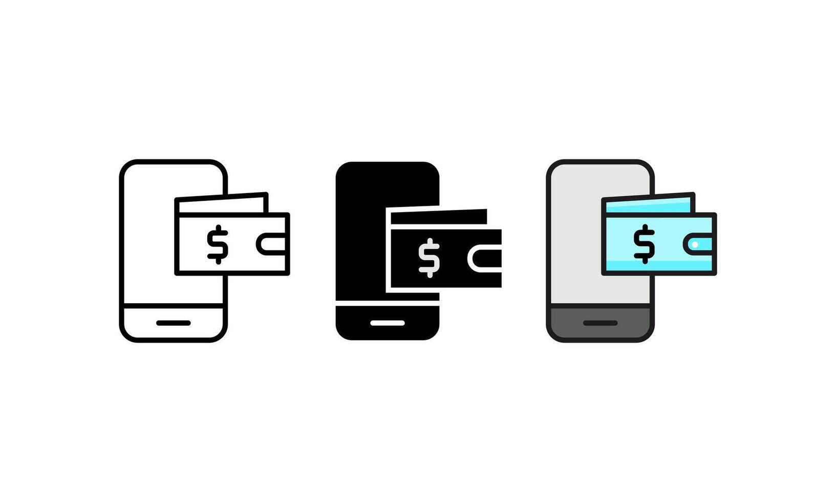 Mobile phone with money icon illustration vector