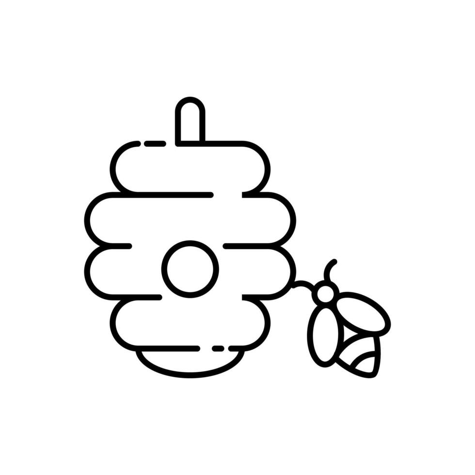 beehive icon. Bee and wasp nest design. Perfect for web design, mobile, print, etc. isolated on white background vector