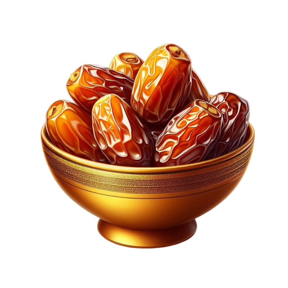 Ramadan dates with bowl png