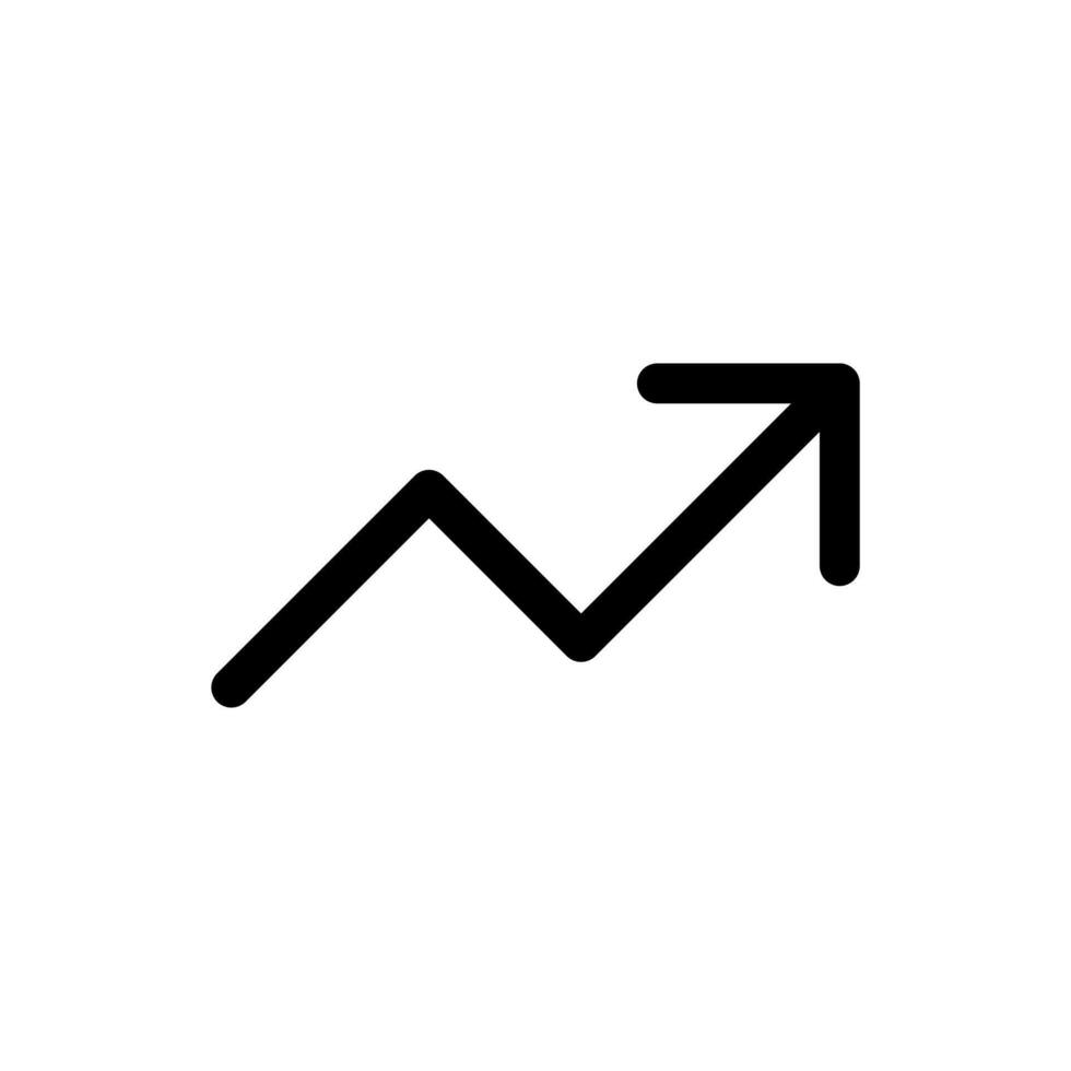 Trending up icon, simple design vector