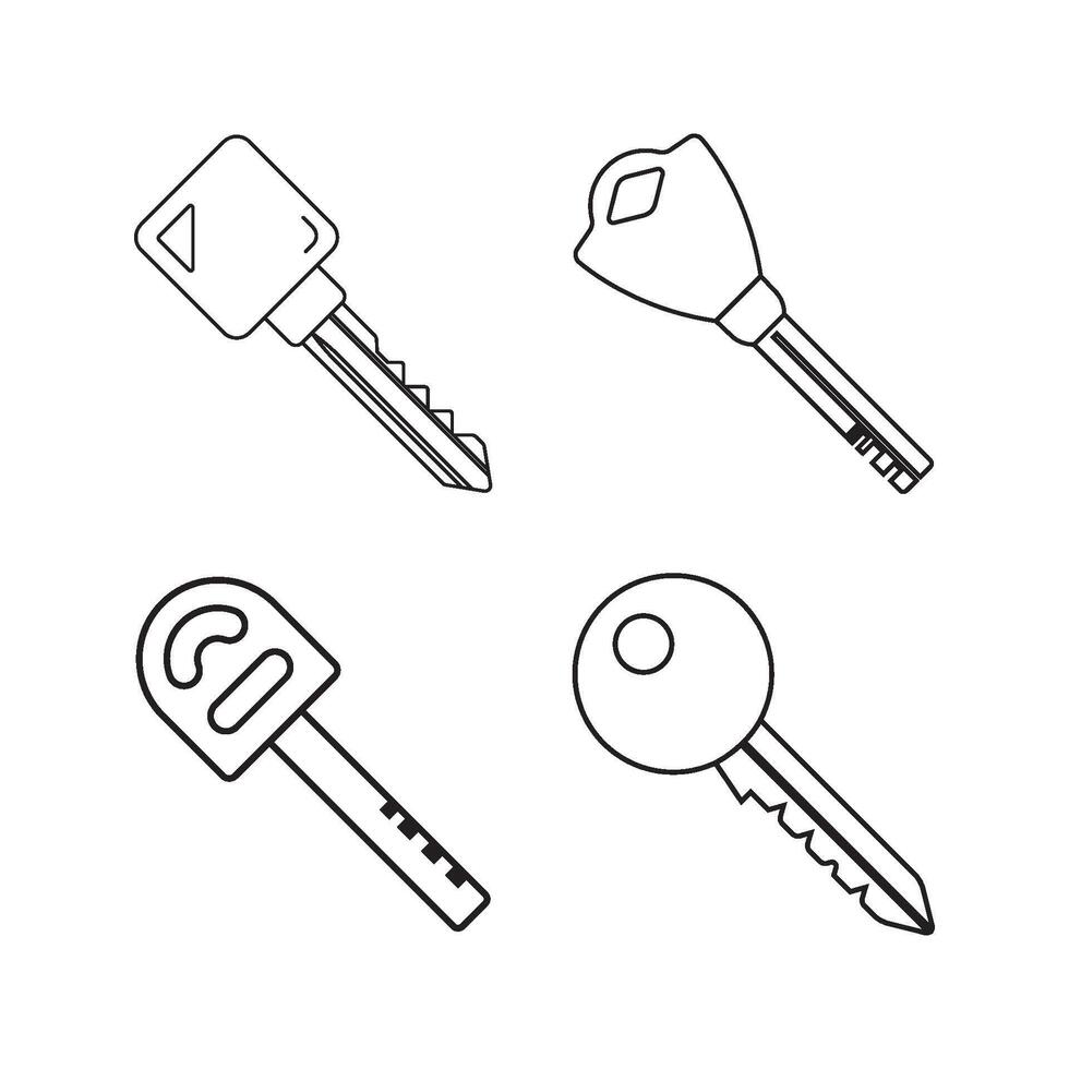 Key icon in trendy outline style design. graphic illustration. Suitable for website design, logo, app, and ui. vector