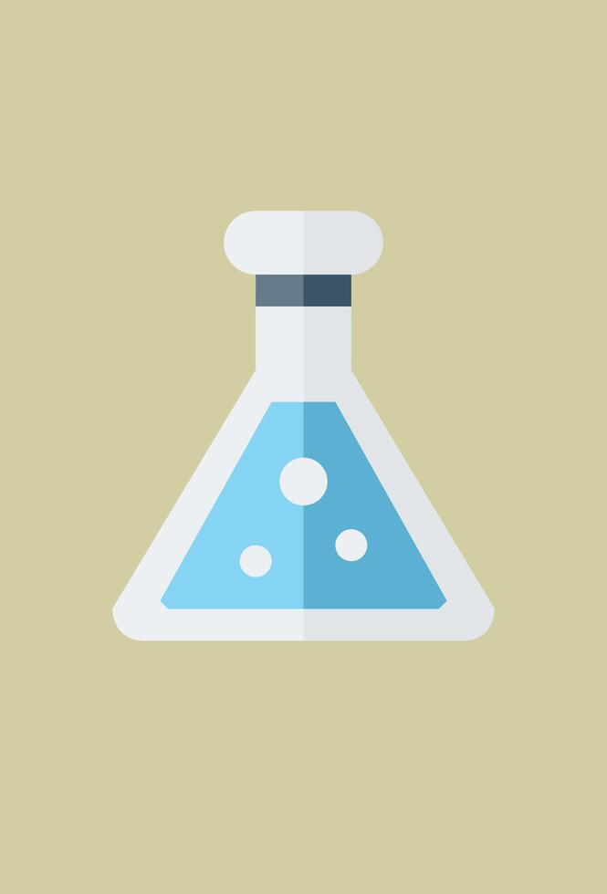simple beaker for research and science vector
