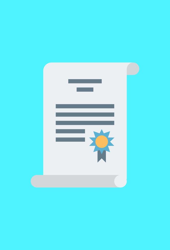 certificate paper icon for design. curved paper vector