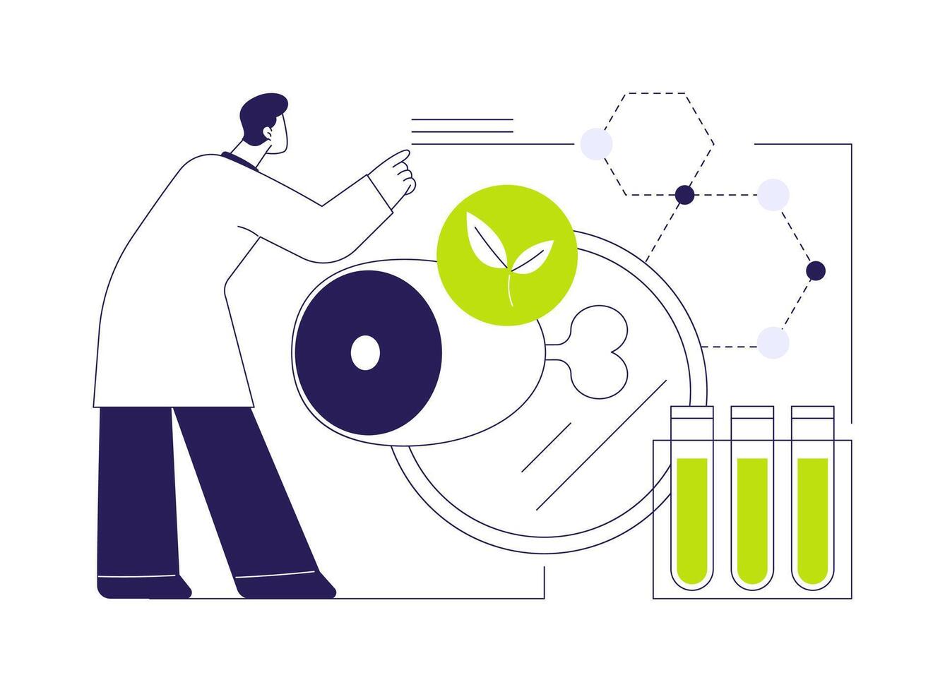 Plant-based meat abstract concept illustration. vector