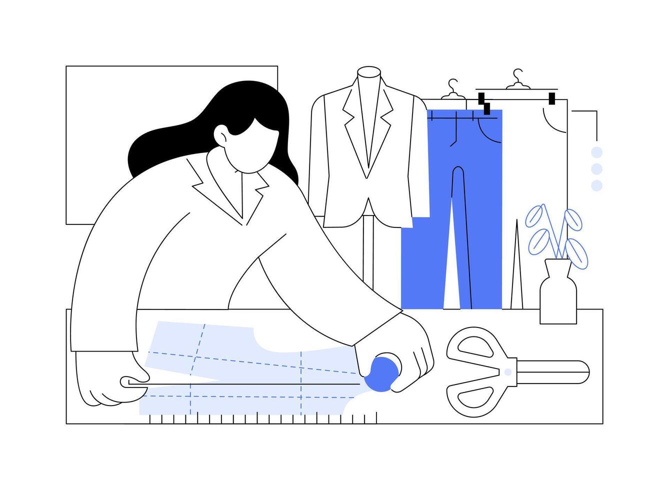 Clothing pattern isolated cartoon illustrations. vector