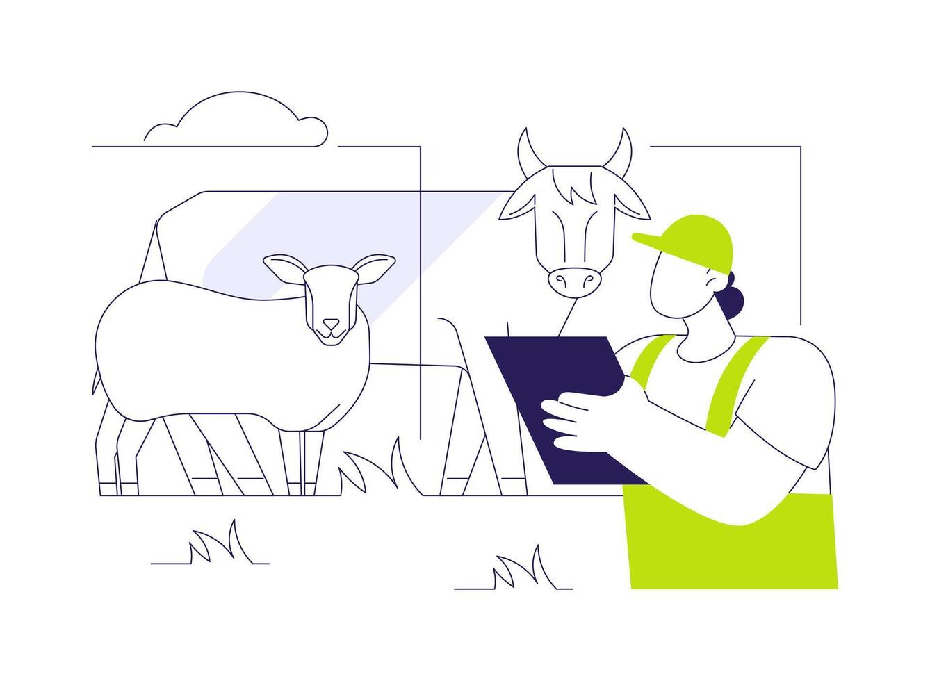 Animal breeding abstract concept illustration. vector