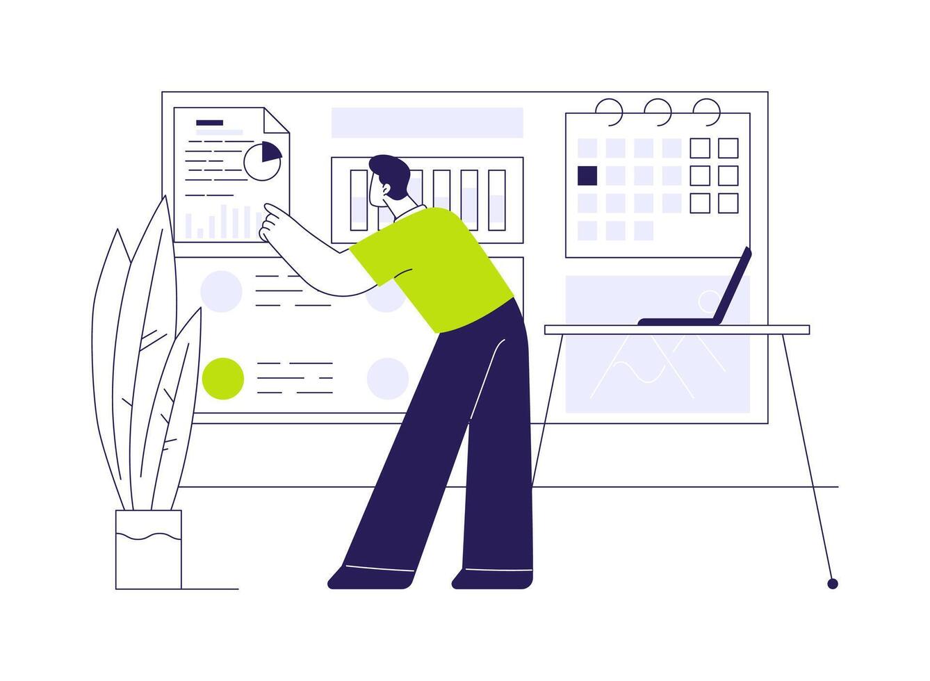 Sitemap and information architecture abstract concept illustration. vector