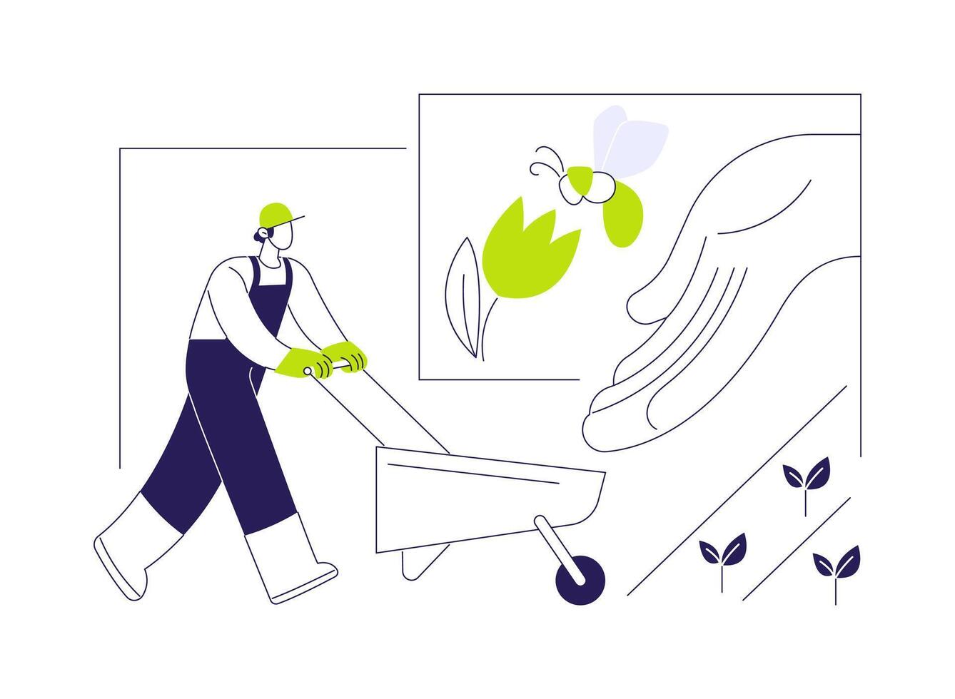 Biodiversity conservation abstract concept illustration. vector