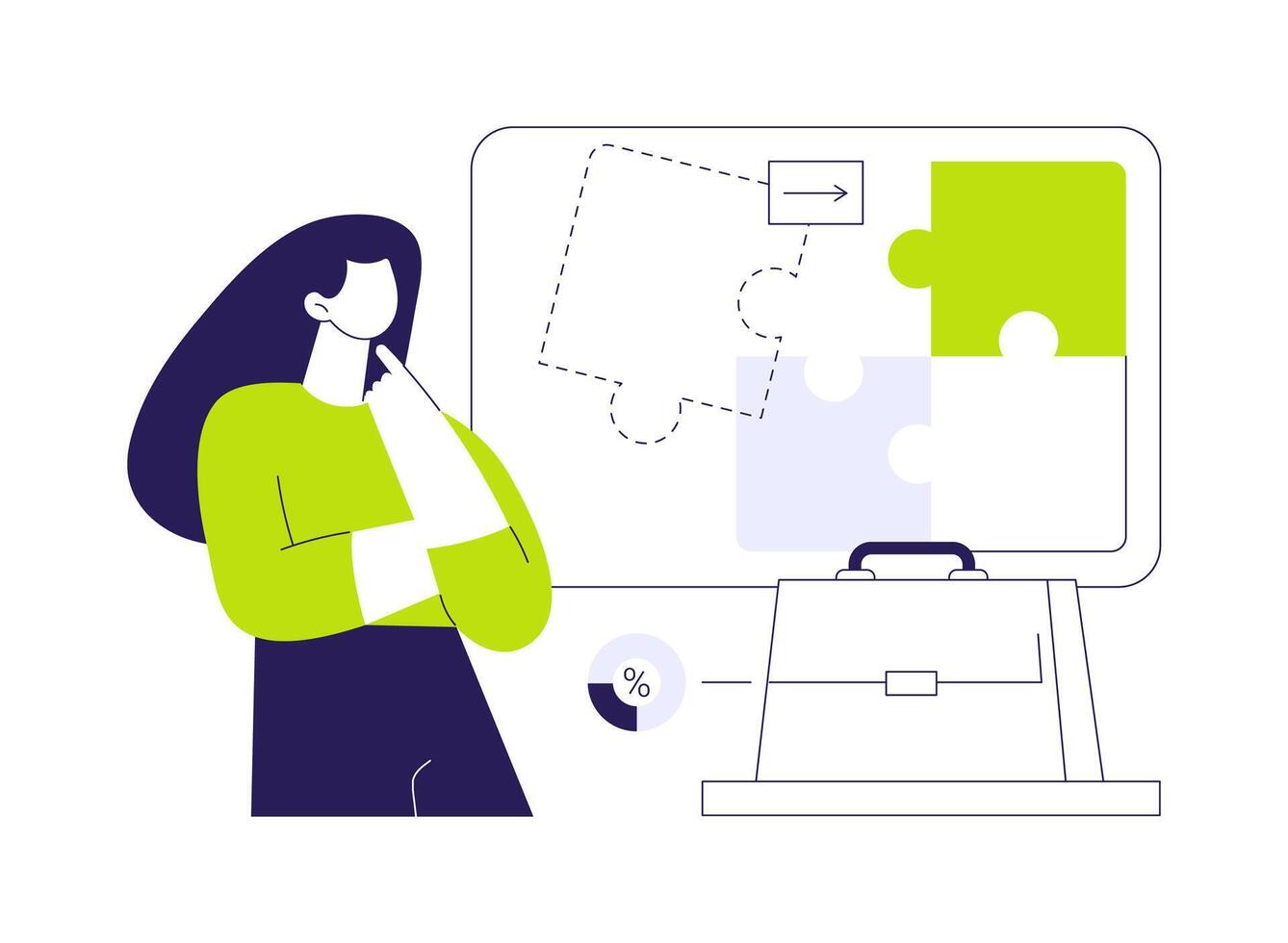 Project initiation and planning abstract concept illustration. vector