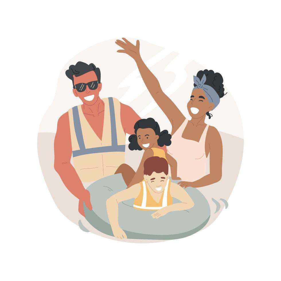 Tubing isolated cartoon illustrations. vector