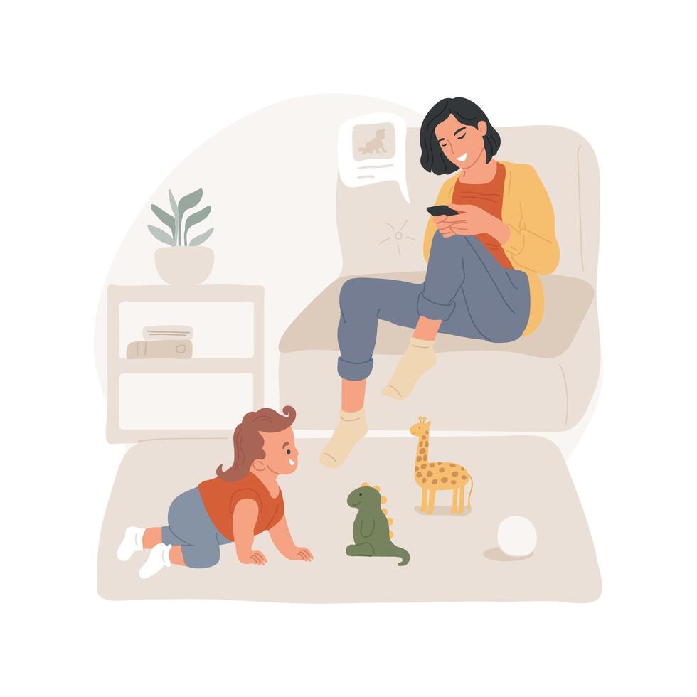 Share photo of a child isolated cartoon illustration. vector