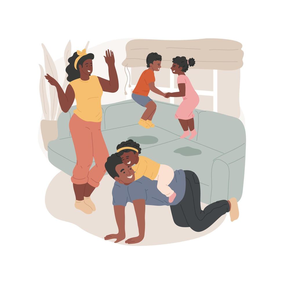 Home entertainment isolated cartoon illustrations. vector
